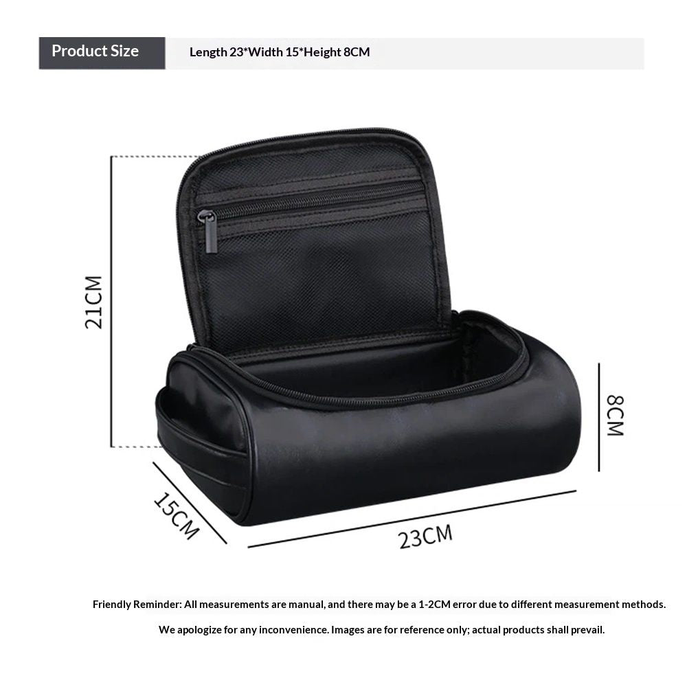 Minimalist Travel Toiletry Organizer Dopp Kit Water-resistant Shaving Bag for Toiletries Accessories, Door Room Essentials, Ideal Chrismas Gifts For Men（Black）
