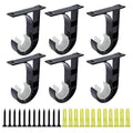 Curtain Rod Brackets 6pcs Black Curtain Rod Holder for Drapery Rod with Diameter Window Drapery Rod Bracket Installed to The Ceiling Only