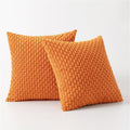Throw Pillow Covers 18*18Set of 2 Fall Pillow Covers, Decorative Throw Pillows for Couch, Bed, and Home Decor（tangerine orange）