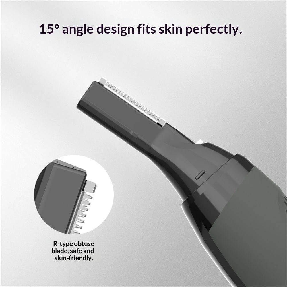 Electric Eyebrow Trimmer for Women, Nose Hair Painless Razor Removal for Men, Mini Epilator for Bikini, Remover for Face, Eye Brow, Nose Hair, Ear Hair, Chin, Peach Fuzz, Lips, Arms, Body (Black)