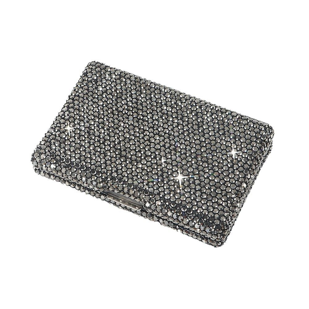 Aluminum Business Card Case, Unisex Adults, Slim, Scratch Resistant, Lightweight, Ultra Slim (Black)