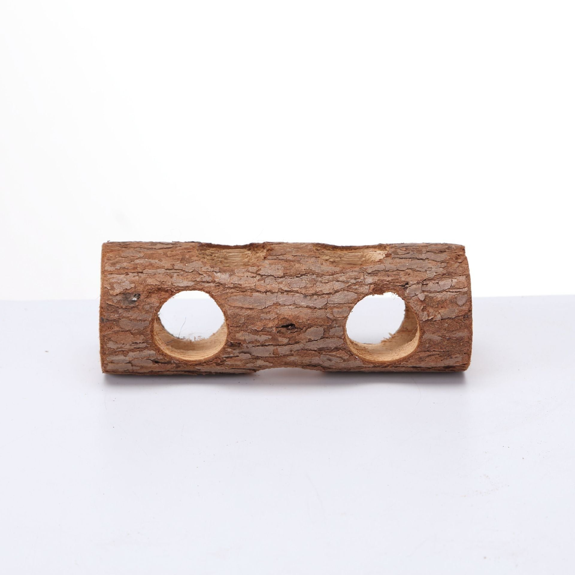 Natural Wood Tunnel Hamster Tunnel for Hamster Reptile Small Animals Cage Hollow Tree Trunk Hideout Toy (20cm long  aperture 3.8CM)