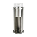 2 in 1 Round Cosmetic Cotton Pad Holder, Stainless Steel Cotton Swabs Make up Pads Dispenser Organizer Box  Holder with Acrylic Lids for Bathroom Vanity Storage