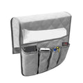 Sofa Armrest Organizer Non-Slip Remote Control Holders for Recliner Couch Chair Armchair Caddy with 5 Pockets for Table,Cell Phone,Magazines,Books (grey)