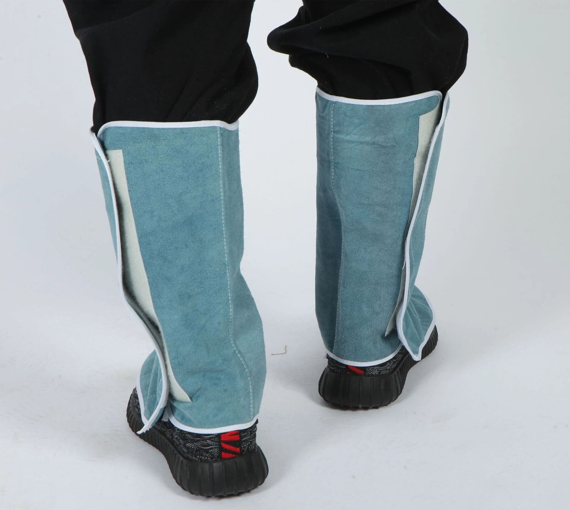 1Pair Cowhide Leather Welding Spats,Leather Shoe Protector Covers,Welded Flame Resistant Protector Shoe Covers,Foot Safety Protection Covers