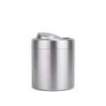 Covered trash cans, brushed stainless steel trash cans, cylindrical trash cans, bathroom, living room, office, kitchen trash cans (silver)