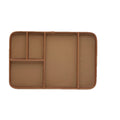 Leather Tray, Stylish and Organized Multifunctional Tray, for Table Entryway, Premium PU Leather, Tray for Keys, Watch, Wallet, Jewelry, and More (Brown )