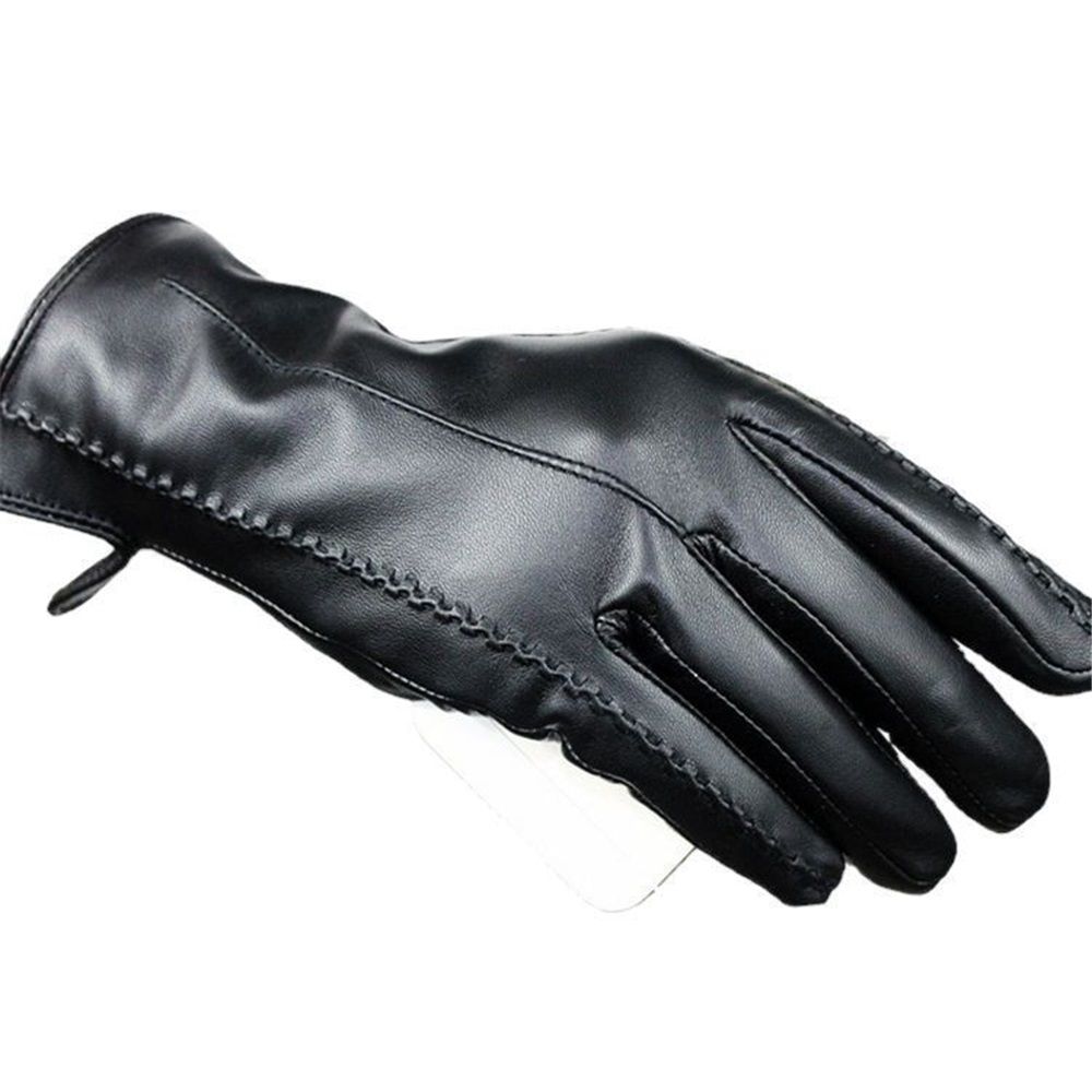 Leather Gloves for Women Winter, Touchscreen Gloves for Cold Weather with Warm Lining  Women's Touchscreen Texting Driving Winter Warm （Black）
