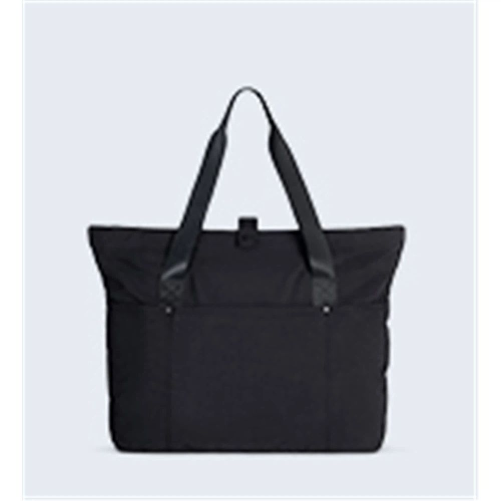 Tote Bag for Women, Foldable Tote Bag With Zipper Travel Large Shoulder Bag Handbag for Work（Black）