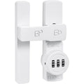 White 180 Degree Barn Door Lock,Mechanical Password Lock,3 Digit Password Keyless,Flip Latch with Combination,Protect Privacy,for Barn Door,Cabinets,Windows,Garden,Bathroom