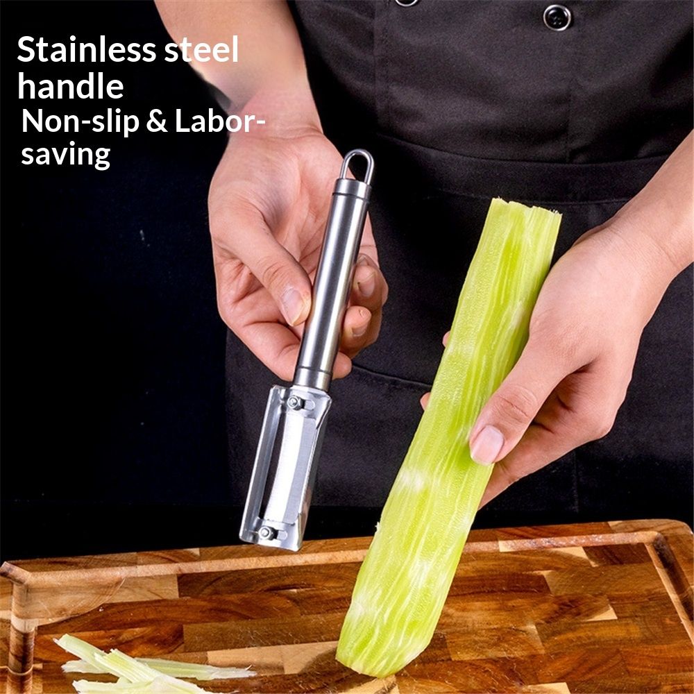 Stainless steel sugarcane peeler, multifunctional lettuce peeler, household kitchen fruit and vegetable peeler, hard skin scraper