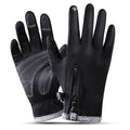 Sport Gloves, Winter Gloves, Ultimate Waterproof & Windproof Thermal Non-Slip Gloves, Mens Comfortable Warm Touch Glove（Black M）