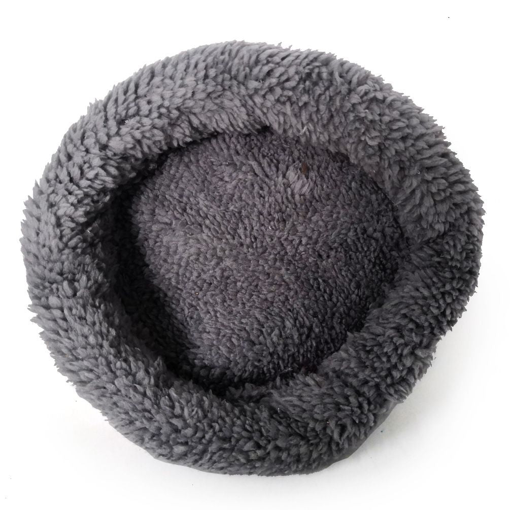 Warm Guinea Pig Bed,  Outer Inner Diameter Hamster Beds with Plush, Machine Washable Small Pet Hideout, Cozy Carrier Cage Accessories for Small Dwarf Rabbits Hedgehog Squirrel Ferret（grey）