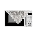 2pcs Small Square Tablecloth Elegant White Lace Jacquard Square Tablecloths Table Topper Decoration Cover for Home Dresser Scarf and Table Centerpiece 60*60cm