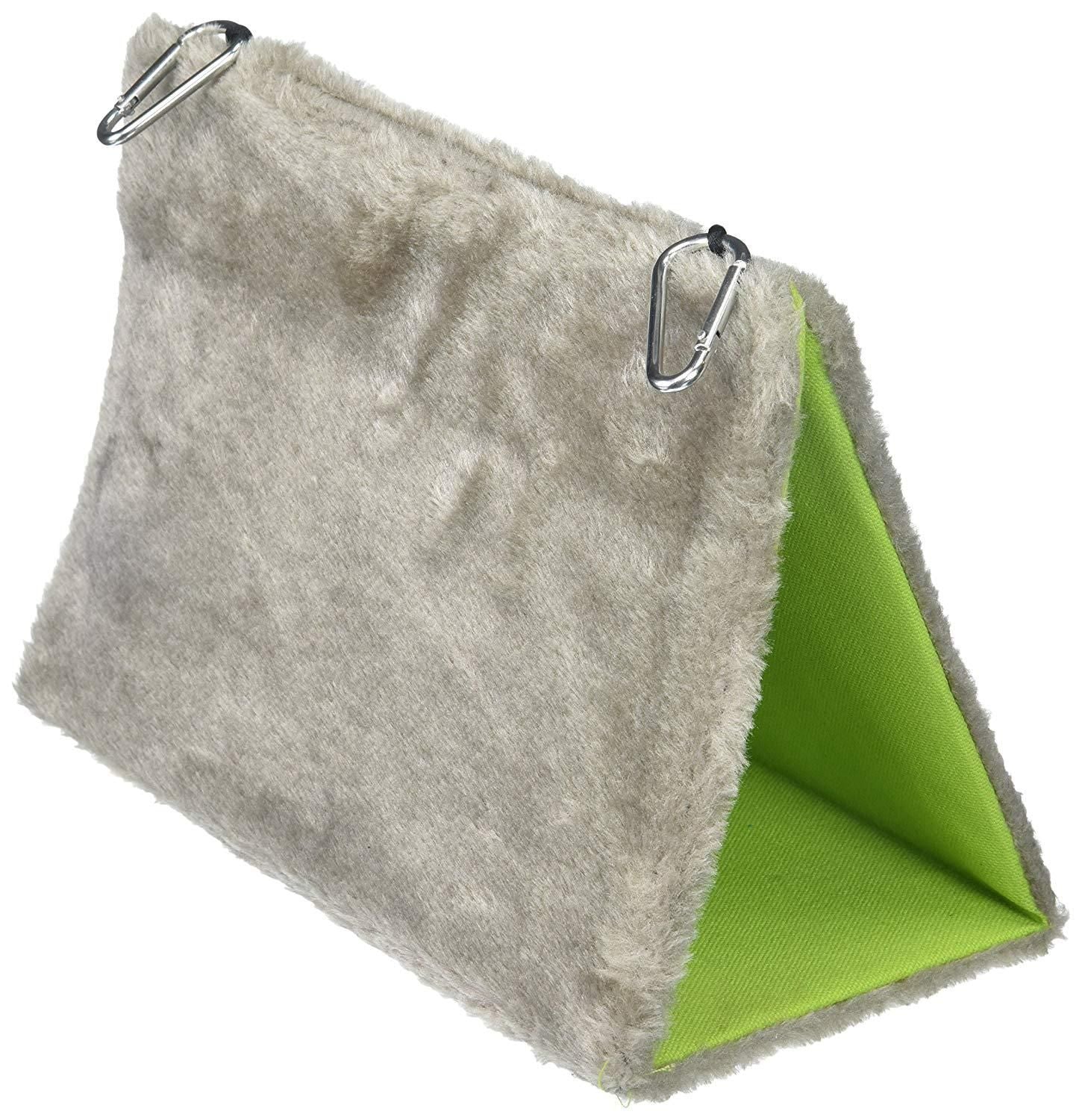 Winter Warm Bird Nest House Hammock Hanging Bed Toy Hut Hideaway for Hamster Parakeet Cockatiel  Finch Canary Conure Lovebird Cage Perch Stand (gray)