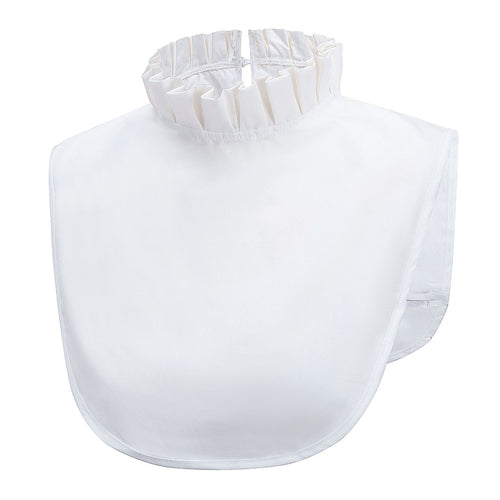 2pcs ake Collar Shirt  Simple Ruffles Fake Collar Detachable  Collar Clothes Accessory  - White Collar Blouse (White+BLack)