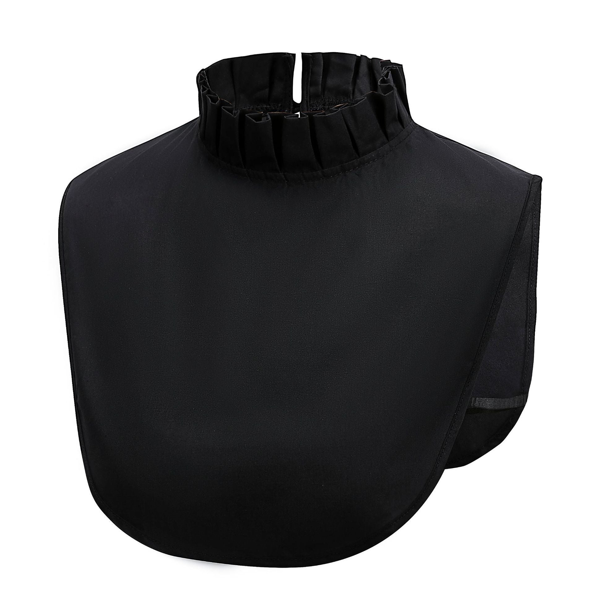 2pcs ake Collar Shirt  Simple Ruffles Fake Collar Detachable  Collar Clothes Accessory  - White Collar Blouse (White+BLack)