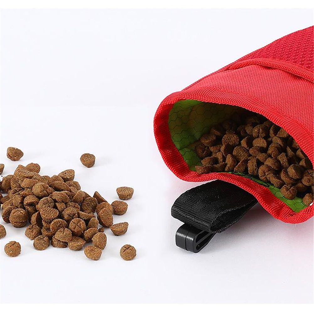 2pcs Dog Training Treat Pouch Portable Dog Walking Waist Bag Outdoor Pet Training Reward Container Hook Design Mini Waist Pocket Bag for Pet Snack  Accessories（Red）