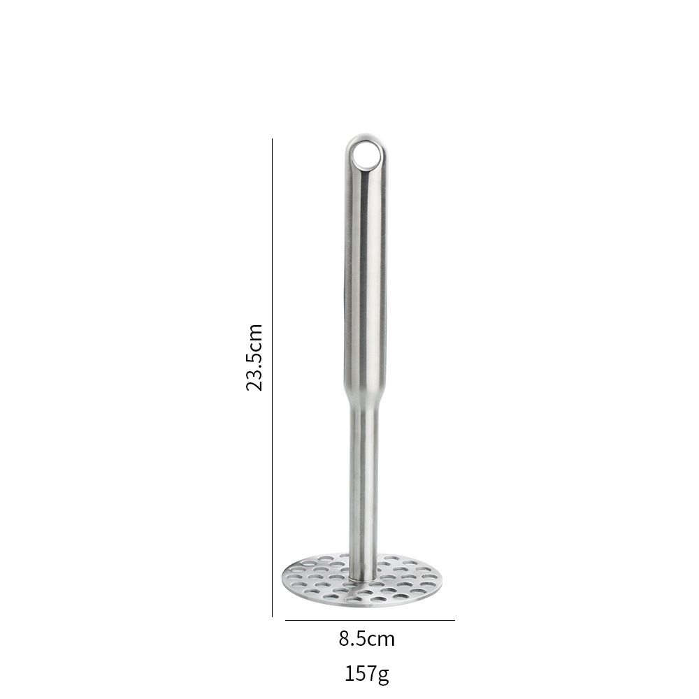 Potato Masher Stainless Steel, Sturdy Mashed Potato Masher Kitchen Tool, Solid Integrated Potatoes Smasher for Beans, Avocados, Squash, Dishwasher Safe（304 sanding）