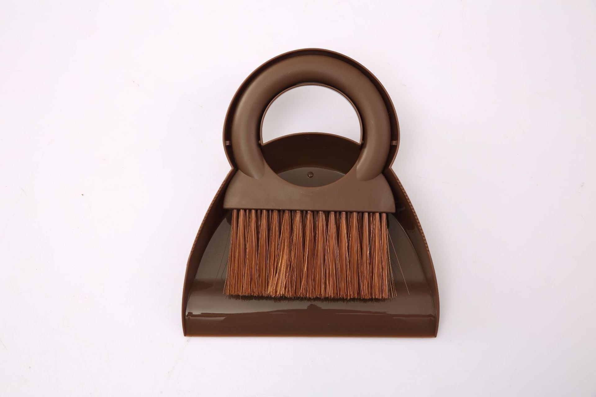 The  Mini Table Dustpan and Brush, Clean Crumbs and Dirt of Tablecloths, Desks and Dining Room Tables, Comfortable Handle,  Table Accessories (Coffee)