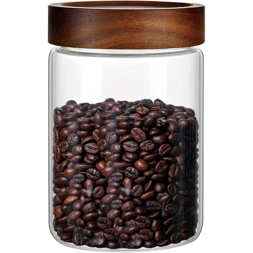 440ml food storage jar, premium transparent container jar, kitchen coffee jar, tea jar, biscuit jar, nut jar, spice jar, candy jar, overnight oatmeal jar (medium)
