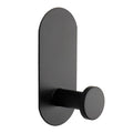 Adhesive Towel Hooks for Bathrooms 2 Pack Matte Black Stainless Steel  Sticky Wall Hooks for Hanging Heavy Duty Self Adhesive Robe Shower Hanger for Kitchen, Closet, Cabinet, Door