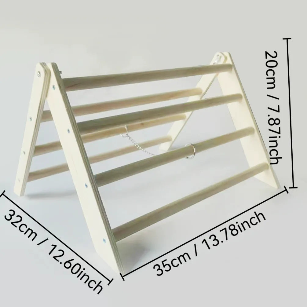 Sturdy Metal and Wooden Baby Chicks Roosting Bars, Easy to Assemble & Clean Stand Ladder Fun Toys for Coop Accessories