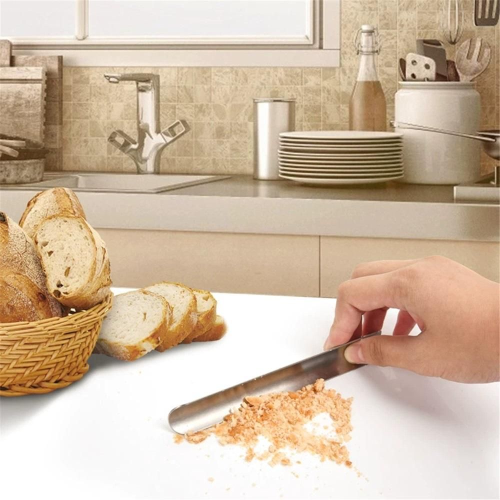 Table Crumb Sweepers for Servers, Restaurant Crumb Sweepers Bread Crumber Cleaner Stainless Steel Table Crumbers for Tablecloth in Restaurants and Homes  (3 PACK, Silver)