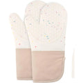 Heat Resistant up to 500°F, Oven Gloves with Soft Lining, Non-Slip Kitchen Essentials, Kitchen Gadgets, Apartment Essentials, Great Gift for Cooking (beige)