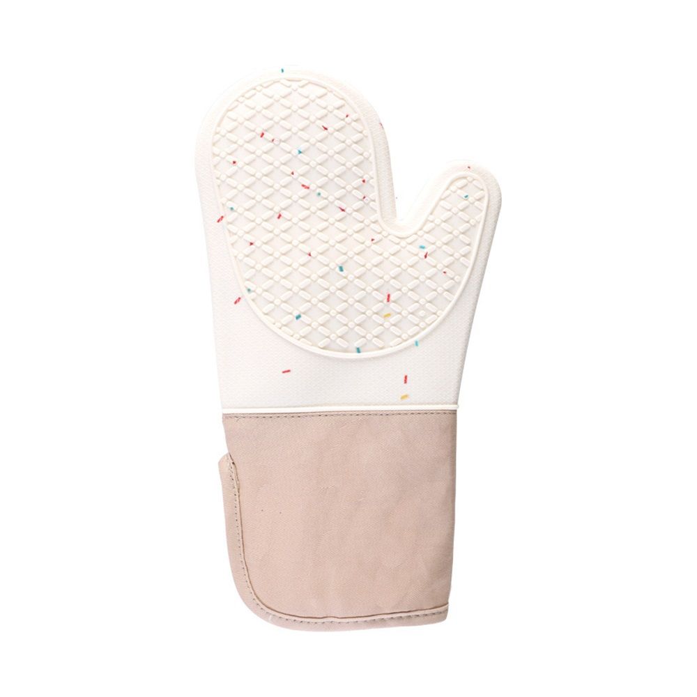 Heat Resistant up to 500°F, Oven Gloves with Soft Lining, Non-Slip Kitchen Essentials, Kitchen Gadgets, Apartment Essentials, Great Gift for Cooking (beige)