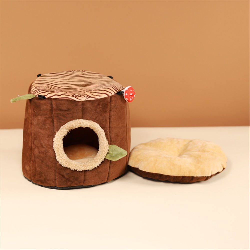 Guinea Pig Hideout Hamster Cage Accessories,Stump Style Soft Washable Hedgehog,Ferret,Rat Hammock for Cage,Chinchilla,Ferret, Bunny Bed,Small Animal Houses & Habitats(M)