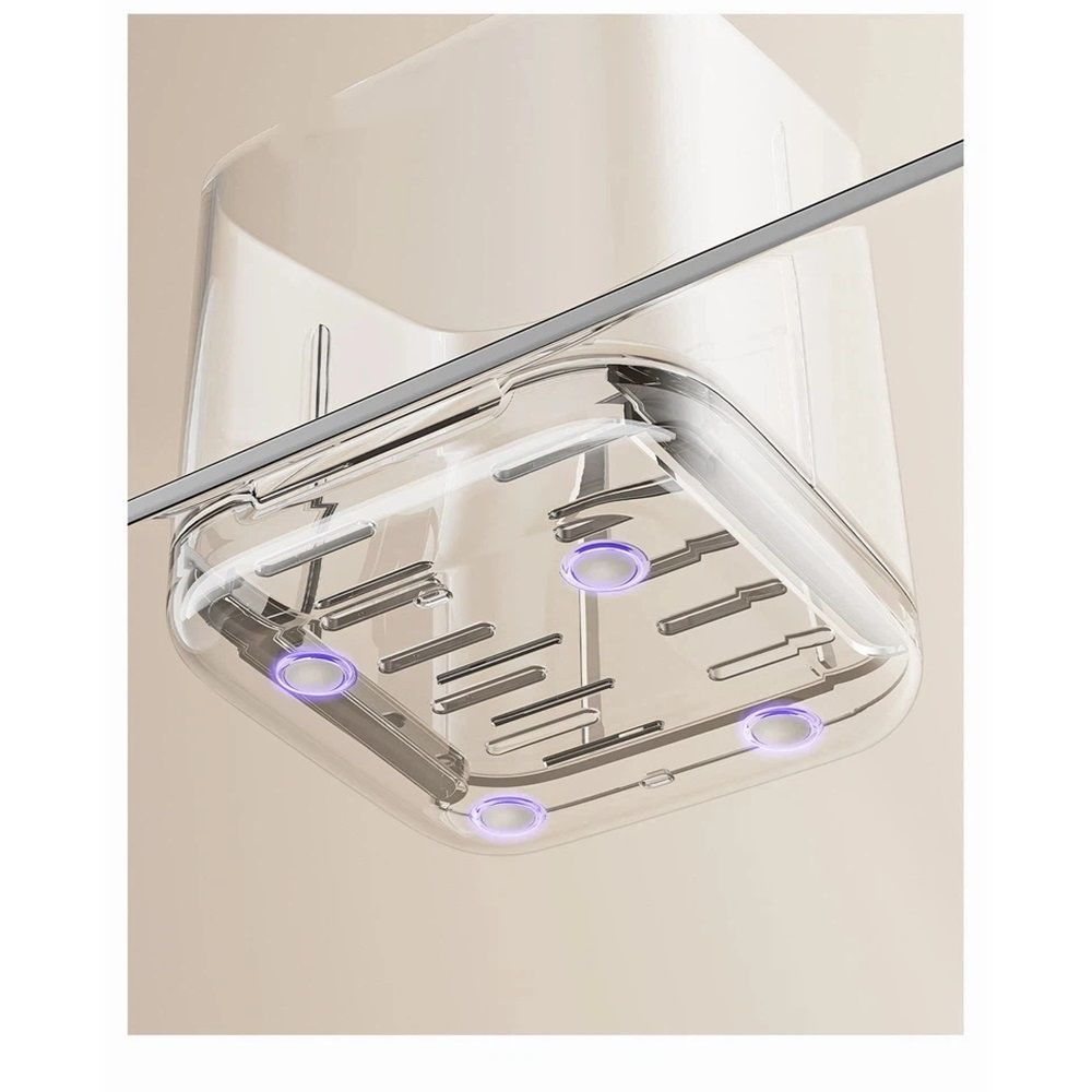 Toothbrush Holders for Bathrooms,  Removable Electric Tooth Brush and Toothpaste Holder Organizer for Bathroom Countertop/Kitchen/Office（Medium - Transparent）