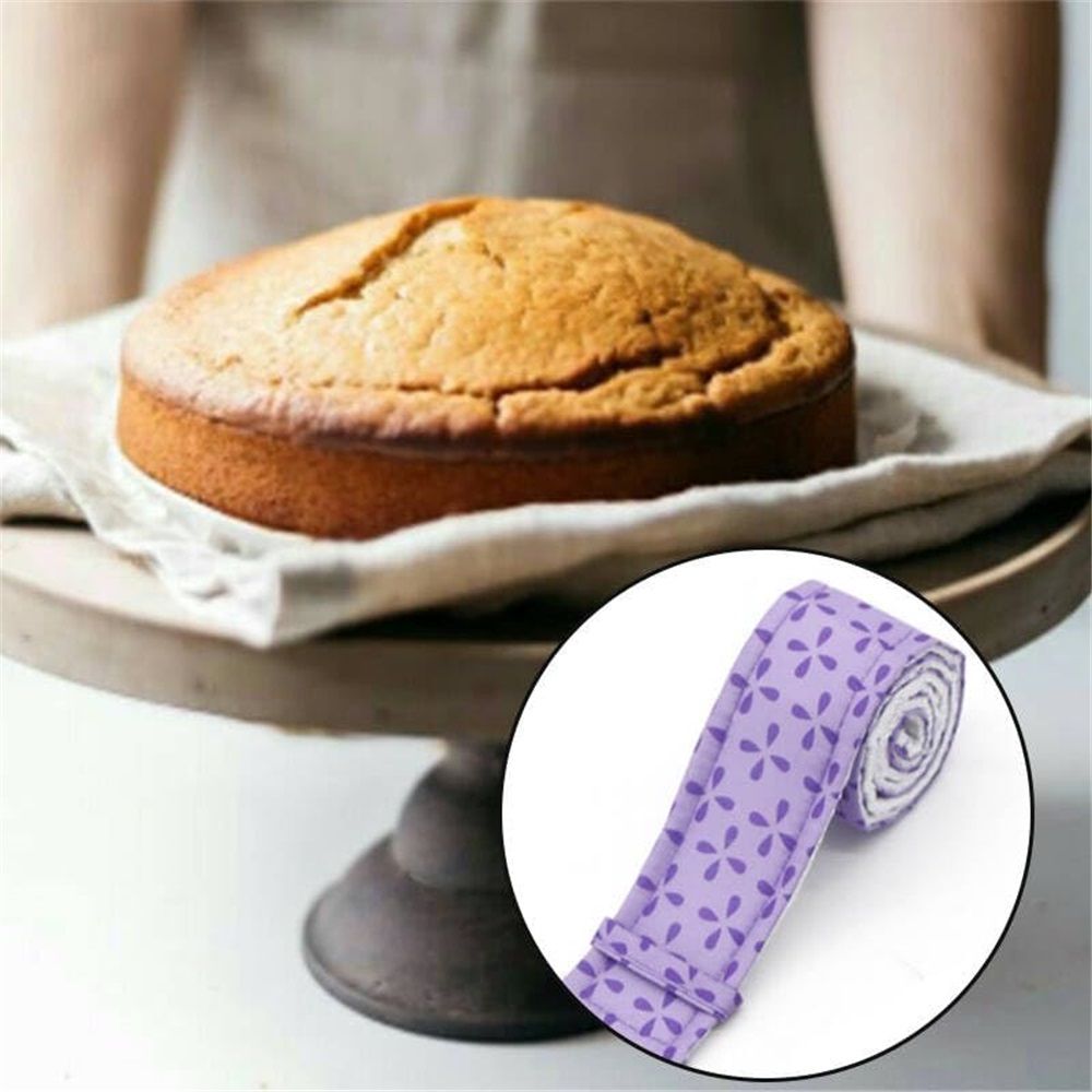 4PCS Cake Strips for Even Baking, Reusable Baking Strips for Cake Pans, Pan Wraps to Prevent Dome Tops, Dampen and Wrap for Perfectly Flat Cakes, Ideal for Kitchen, Bakery, Restaurant