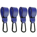 4 Pcs  Baby Stroller Hooks for Hanging | Multipurpose Stroller Straps with Durable and Stylish Stroller Clips for Diaper Bags | The Perfect Mummy Hook for Pram, Wheelchair, (Blue)