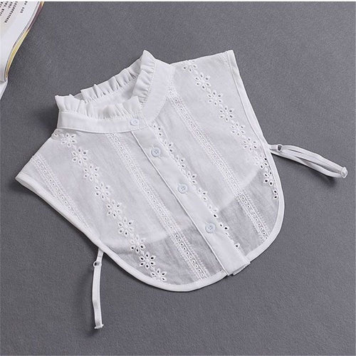 2 pieces of women's fake collars, new style, pure cotton jacquard, fungus edge decoration shirt collar, autumn and winter new style, professional fake collar
