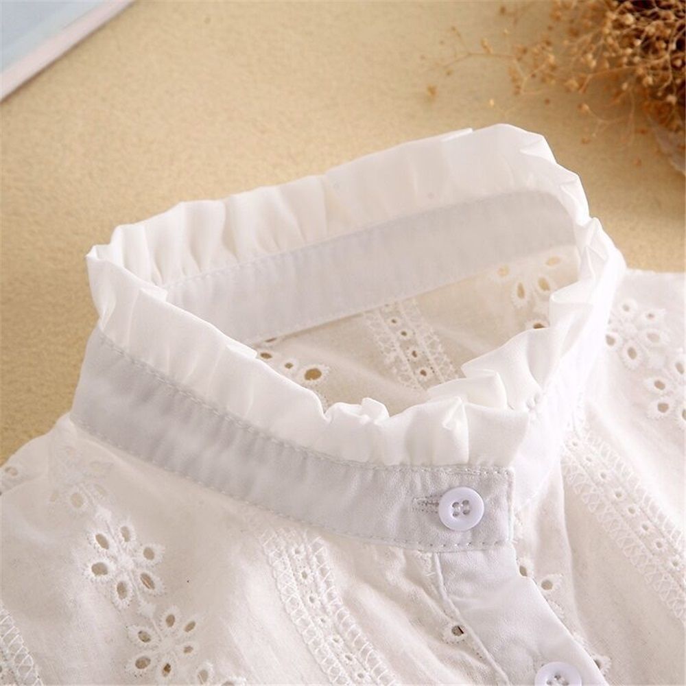 2 pieces of women's fake collars, new style, pure cotton jacquard, fungus edge decoration shirt collar, autumn and winter new style, professional fake collar