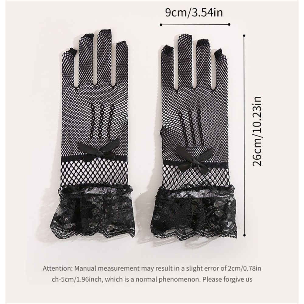 2pcs Women Lace Gloves Elegant Short Lace Tea Party Gloves for Women Dinner Party Wedding Wedding sleeves（black）