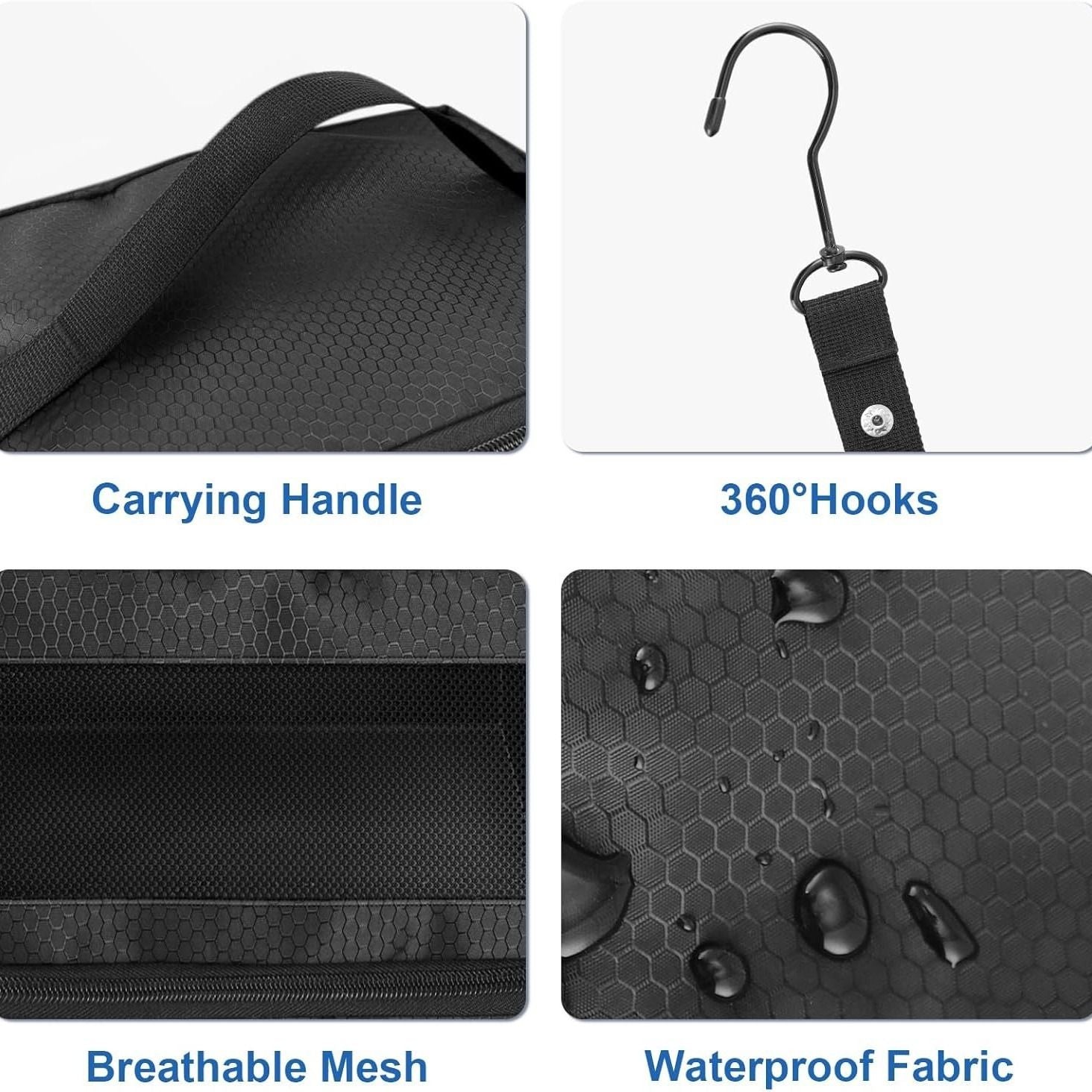 Suitcase Organizer Travel Bags Organizer for Luggage Compression Hanging Packing Cubes for Travel Carry on Closet (Bag Only)black