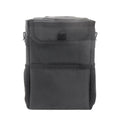 Car Garbage can with lid Leak Proof Vehicle Trash Can 3 Storage Pockets Hanging Waterproof car Trash Bag for SUV Black