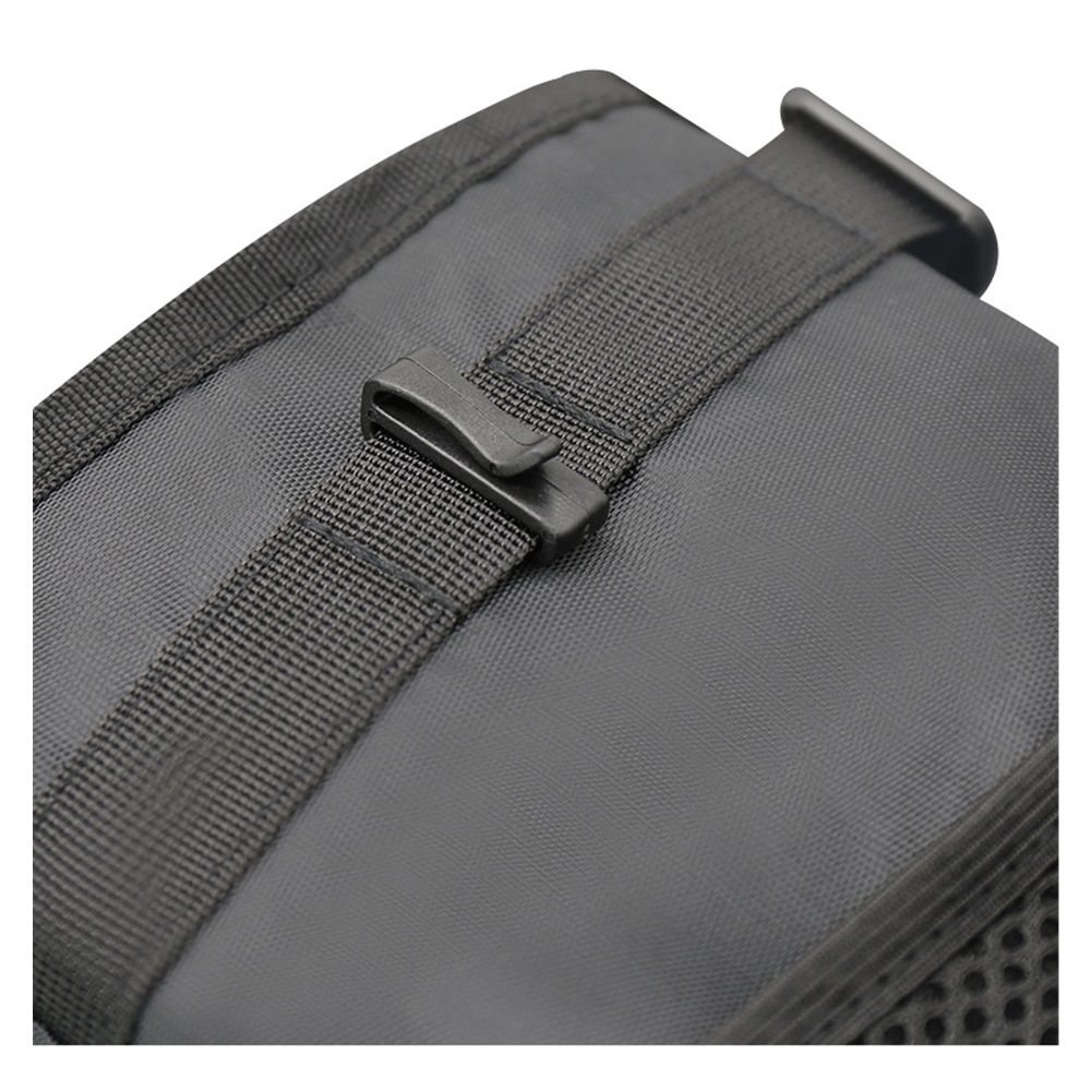 Car Garbage can with lid Leak Proof Vehicle Trash Can 3 Storage Pockets Hanging Waterproof car Trash Bag for SUV Black