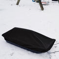 Oxford Cloth Ice Fishing Jet Sled Cover Ice Fishing Gear Accessories Waterproof Sun-Protection Sled Travel Cover for Outdoor Activities Winter Camping Hunting（420D：110*54*21cm black）