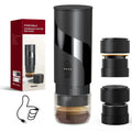 Portable Espresso Machine - Travel Espresso Maker for Both Coffee Ground & Capsules - Battery Powered Coffee Maker - Portable Coffee Maker for Travel, Camping, Home, Office, RV