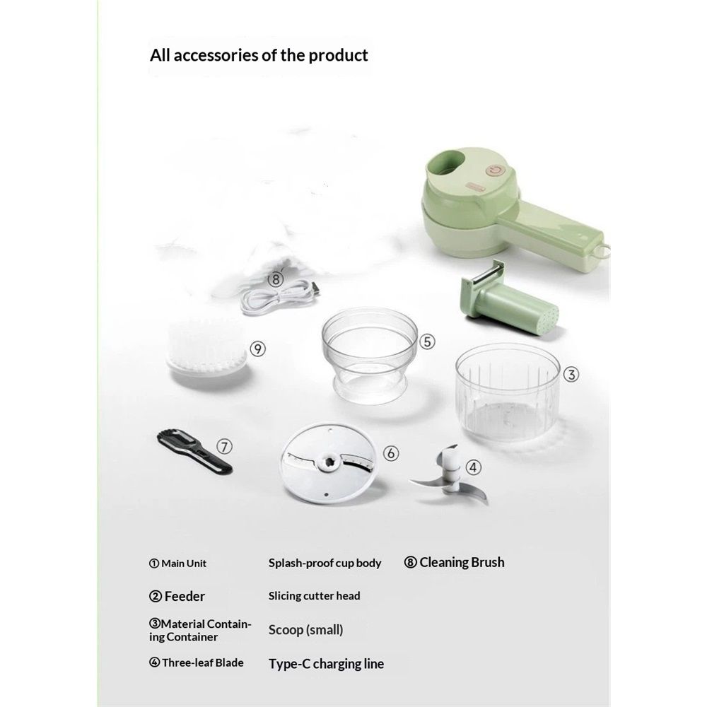 Portable handheld electric vegetable cutting machine,Electric Vegetable Cutter, multi-functional vegetable and fruit electric cutting and shredding machine,choppers