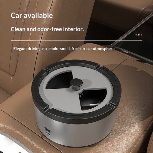 2 pack 2-in-1 Air Purifier Multifunctional Ashtray Air Purifier with Filter, Multifunctional Ashtray for Indoor & Outdoor Cigarettes, Home Car Office