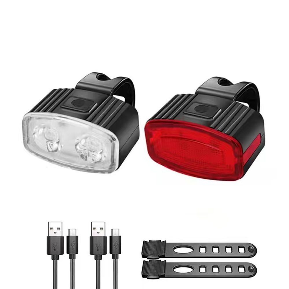 Bike Light Set Rechargeable Headlight Taillight Waterproof Road Mountain