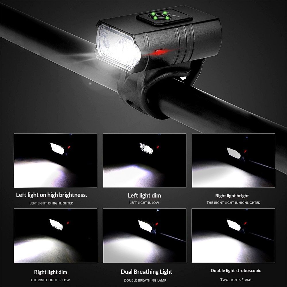 Bike Light Set USB Rechargeable Headlight Taillight Waterproof High Lumen