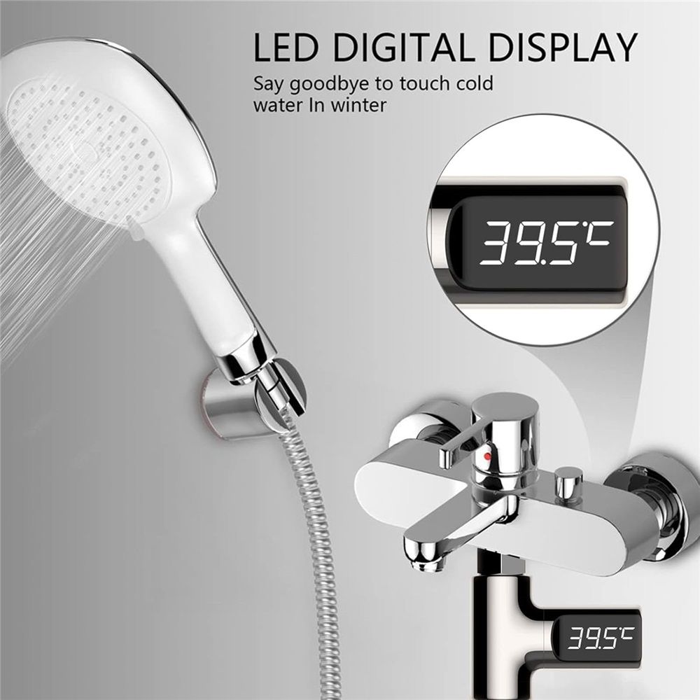 Instant-Read Shower Thermometer LED Digital Display Fahrenheit/Centigrade Baby Bath Water Light for Home Bathroom Kitchen