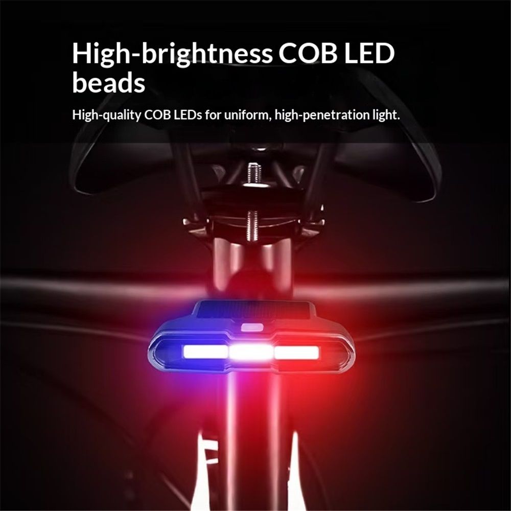 USB Rechargeable Tail Light, LED Night Cycling Bike Warning Rear Tail Light with Modes for Cycling Safety