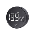 Digital Kitchen Timer, Rechargeable Magnetic Visual Timer with Large LED Display, Adjustable Volume for Classroom, Cooking, Fitness, Baking, Kids Learning & Teaching (Black,Battery not included)
