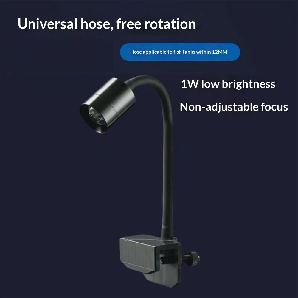 LED Aquarium Light - Freshwater Fish Tank Spotlight Vivarium Terrarium Light 3W for Aquascaped Aquariums